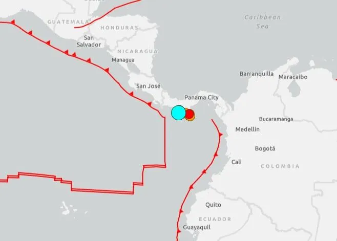 巴拿馬再傳規模6地震。(圖/USGS)