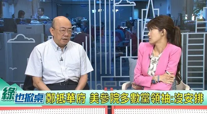 前立委郭正亮上中天直播節目《綠也掀桌》。（圖／中天新聞）