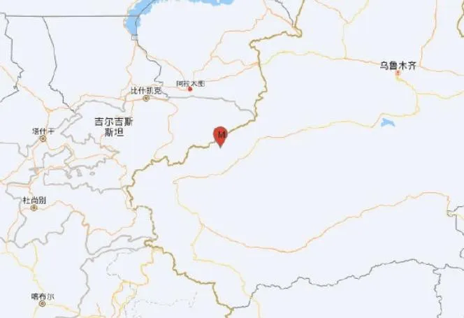 新疆克孜勒蘇州阿合奇縣今發生地震。（圖／翻攝新浪微博）