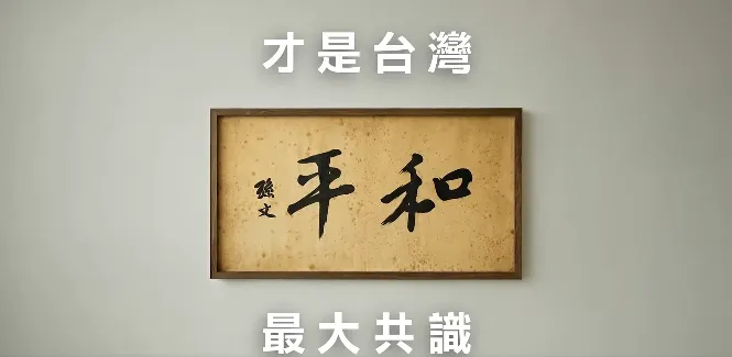國民黨推出的影片結尾提到，「不要戰爭，只要和平，才是台灣最大共識」。（圖／翻攝國民黨臉書）