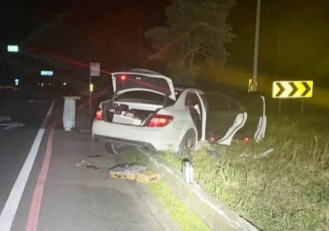 車禍現場。（圖／警方提供）