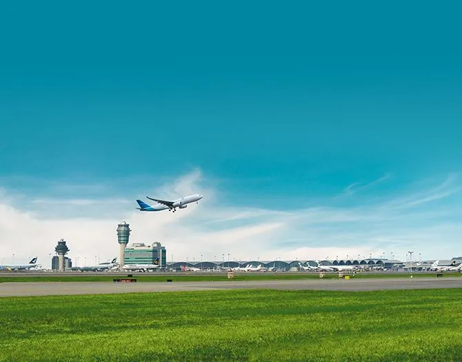 赤鱲角機場工地驚現二戰炸彈。（示意圖／翻攝香港國際機場官網）