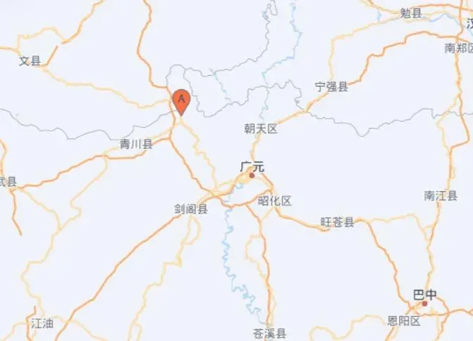 四川省廣元市今發生地震。（圖/翻攝新浪微博）