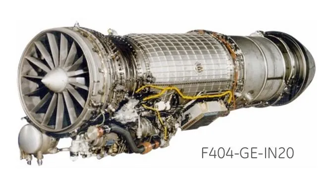 光輝式戰機配備的F404噴射發動機。(圖/GE)