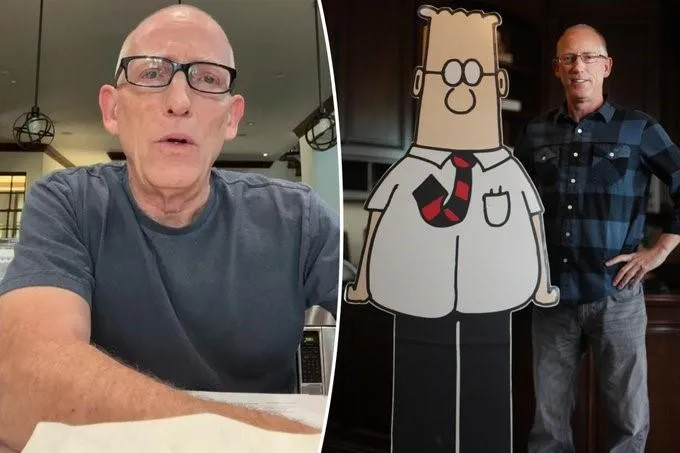 美國知名漫畫《呆伯特》(Dilbert)作者史考特亞當斯(Scott Adams)因攝護腺癌病逝，享壽68歲。（圖／翻攝自X＠NewYorkPost）