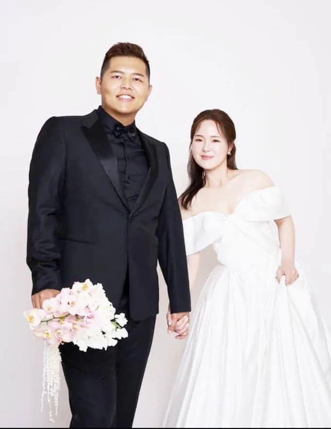 楊昆弼與韓國飛靶選手「金小姐」低調完婚。（圖／楊昆弼提供）