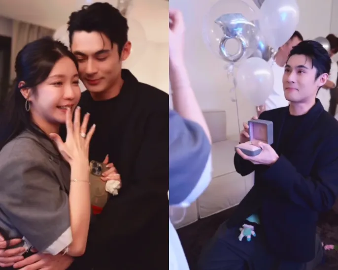 陳奕分享求婚當天的側拍影片。（圖／翻攝自陳奕IG）