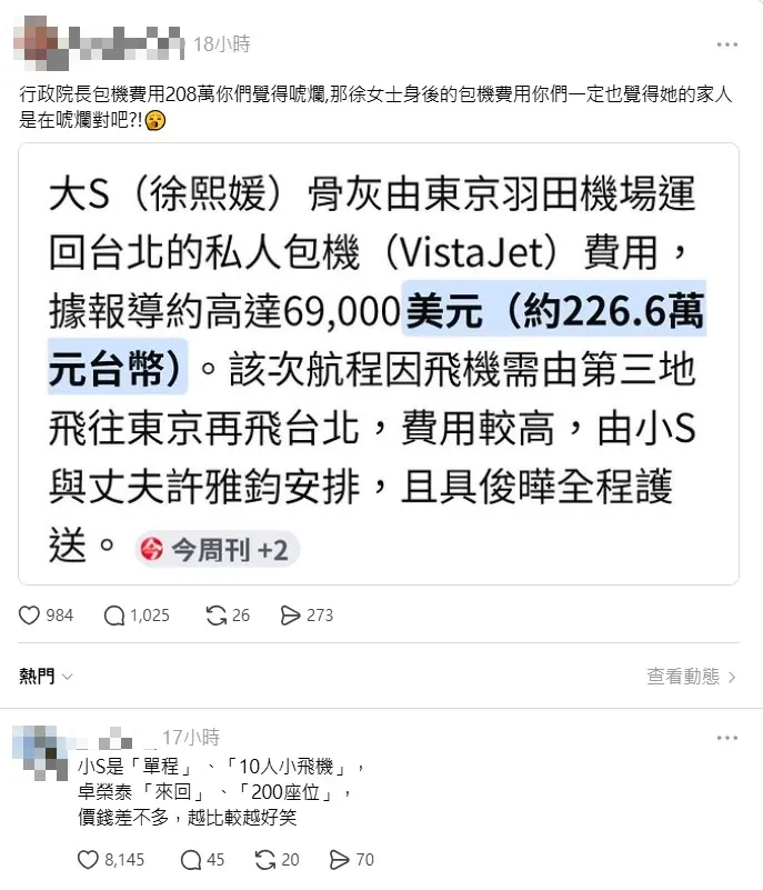 青鳥護航卓榮泰遭打臉。（圖／擷取自Threads）