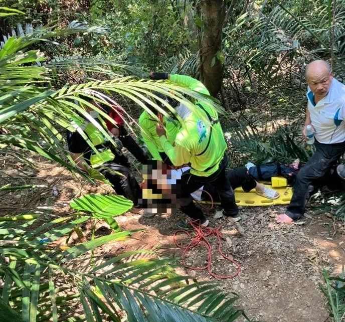 台東縣鹿野高台於23日中午發生一起飛行傘意外事故。（圖／翻攝畫面）