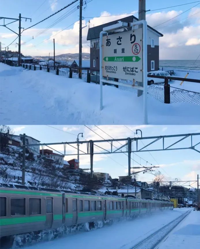 日本北海道小樽朝里車站。（資料照／翻攝自IG@tomomakiiiii）