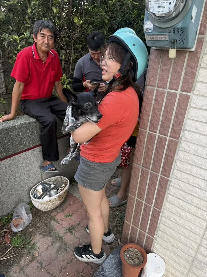 桃園陳小姐砸下50萬重金懸賞,走失2天的愛犬「陳美琪」26日終於在雲林尋獲,人狗開心團圓。(圖/臉書雲林人(讚)出來)