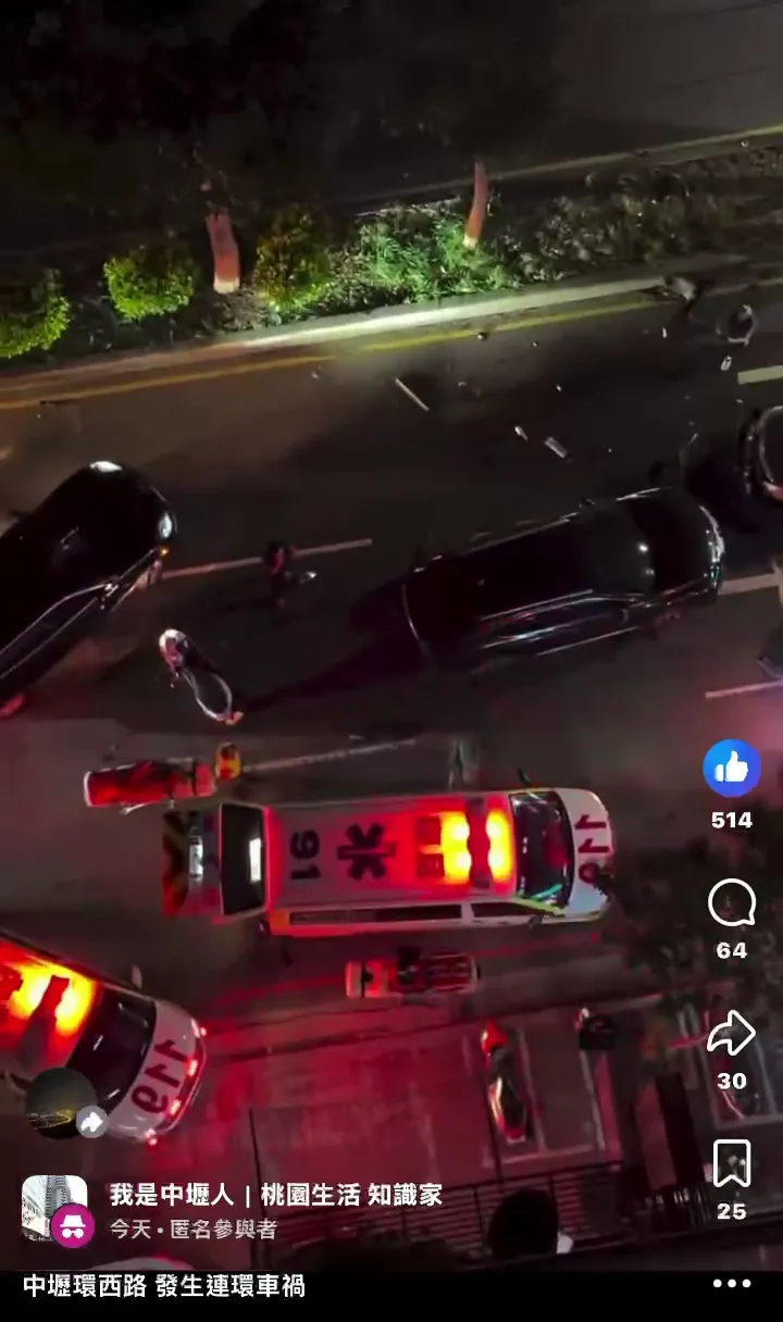 車禍現場。（圖／翻攝「我是中壢人」）