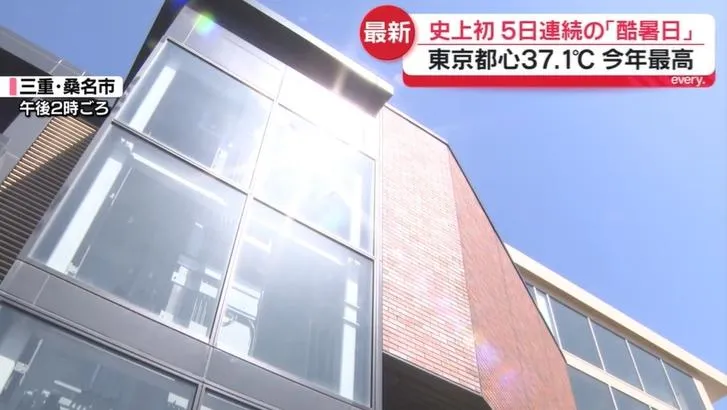 日本連續5天出現破40度的酷暑日。（圖／NNN）