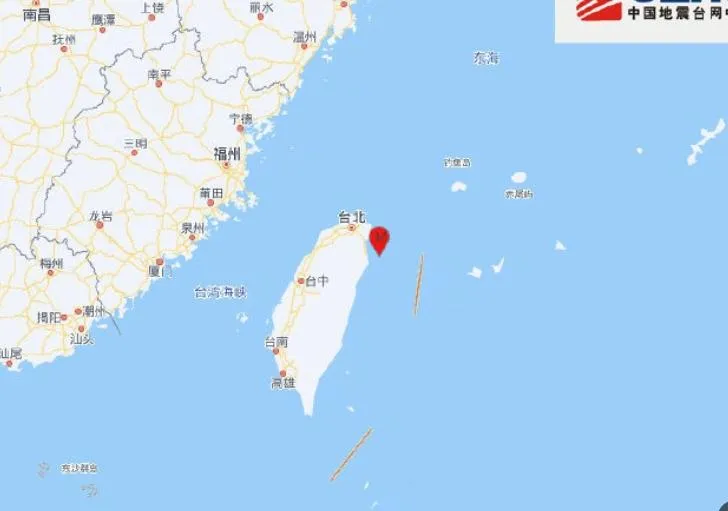宜蘭強震,大陸浙江、福建都有震感。(圖/翻攝新浪微博)