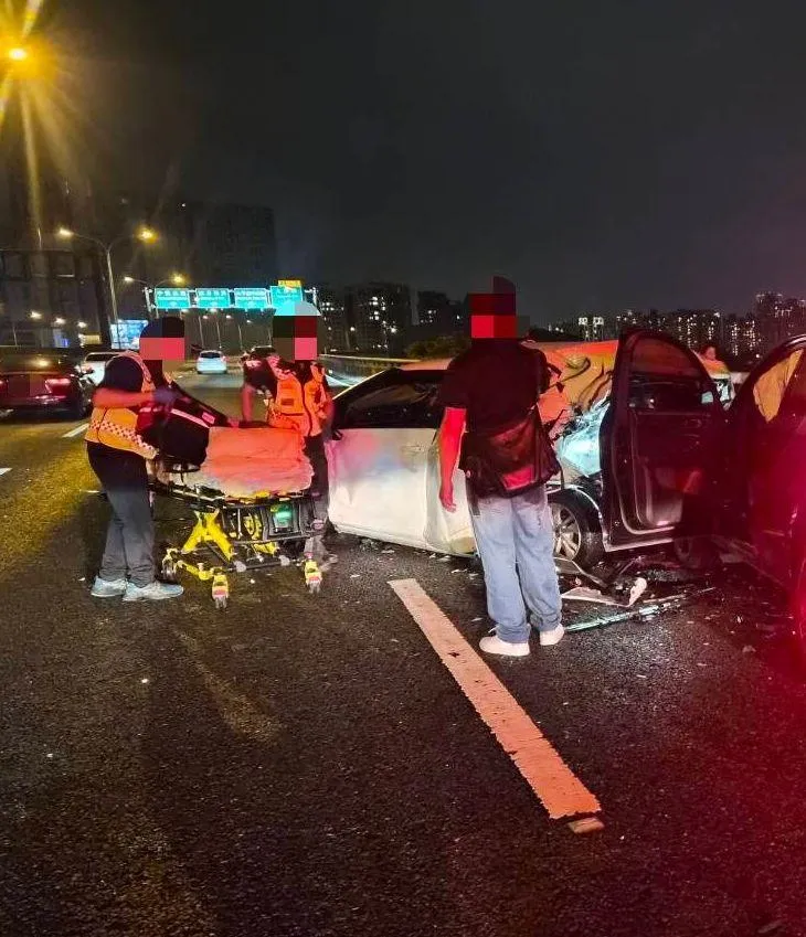 車禍現場。(圖/翻攝畫面)
