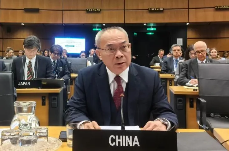 大陸常駐國際原子能總署代表大使李松。（圖／翻攝大陸常駐維也納聯合國和其他國際組織代表團官網）