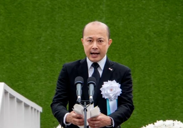 日本長崎市長鈴木史朗。（圖／X_@suzuki46genki）