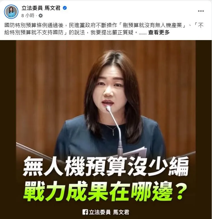 (圖/截自馬文君臉書)