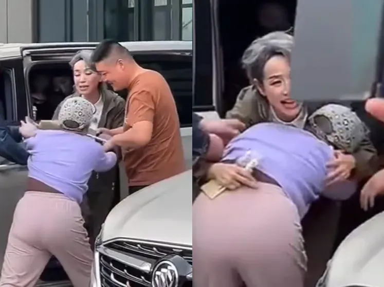 葉童鎮定應對狂熱粉絲。（圖／翻攝自微博）