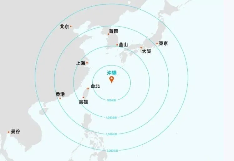 沖繩所在地理位置圖。（圖／翻攝沖繩觀光會議局官網）