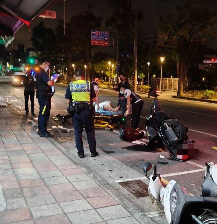 車禍現場。（圖／警方提供）
