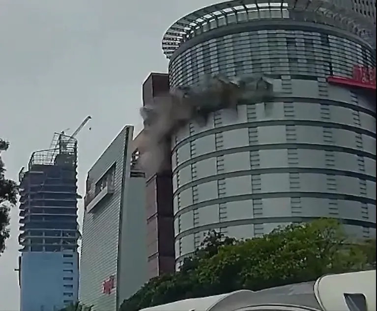 新光三越氣爆。（圖/民眾提供）