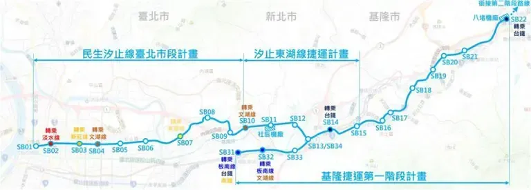 待汐東線通車,新北汐止民眾於交通巔峰時段通往北市內湖可省下半小時通勤時間。(圖/新北捷運工程局提供)(可保存圖片放大查看)