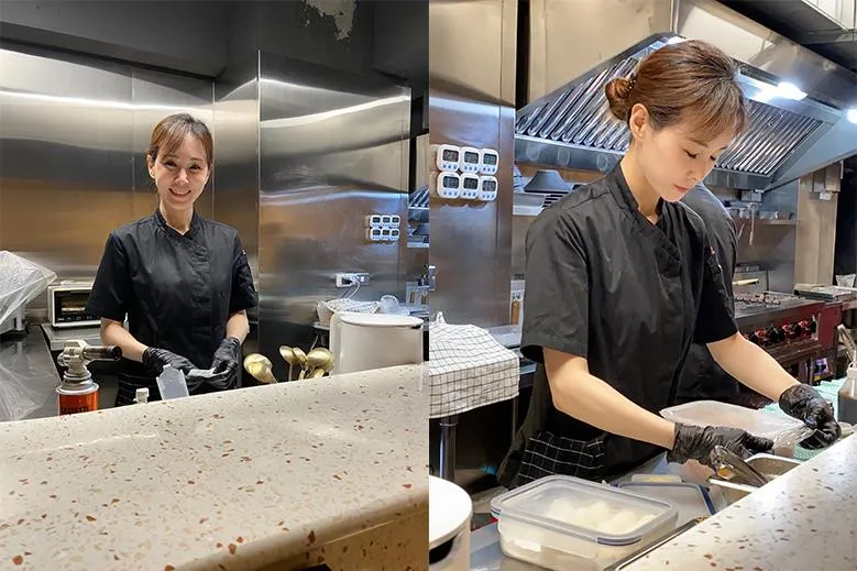 「鯛担麵-抱きしめ鯛」的女料理長曾在大阪修業。（圖／黃宏輝提供）