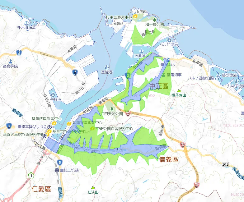基隆停水降壓範圍。（圖／翻攝自台水官網）