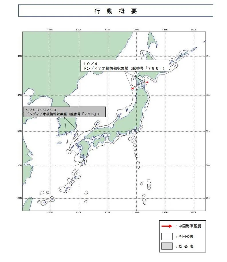 開陽星號航跡。(圖/防衛省)