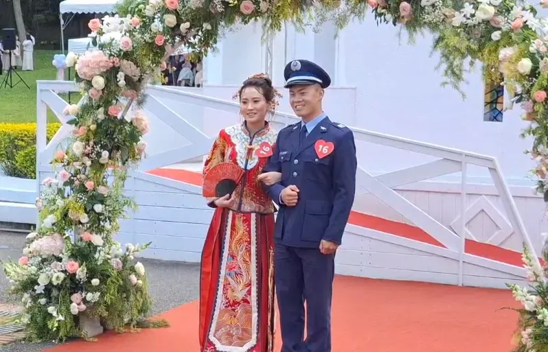 2025苗栗客家桐花婚禮。(圖/中天新聞)