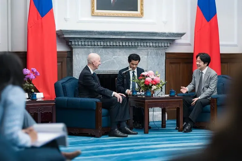 賴清德總統4/18接見美國聯邦參議院外交委員會亞太小組主席瑞克茲所率領的跨黨派訪問團 &nbsp; &nbsp; 照片來源:總統府