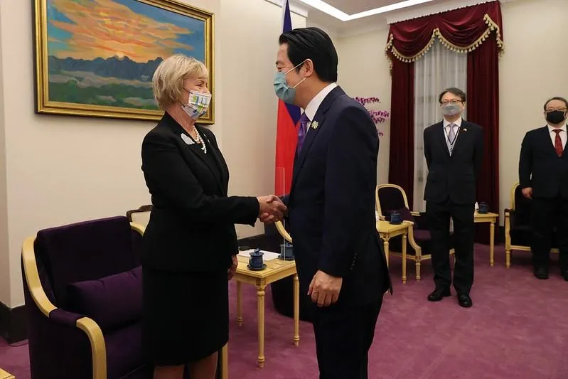 時任副總統賴清德接見加拿大議員斯格羅(Judy Sgro)。(資料圖/總統府)