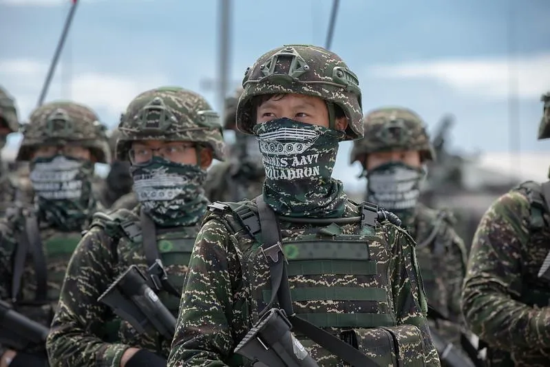 海軍陸戰隊第99旅士官兵。(圖/總統府)