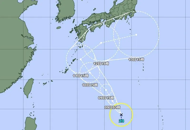 日本氣象廳稍早發布烈風警報，近日有赴日行程的民眾需要注意。（圖/翻攝自日本氣象廳官網）