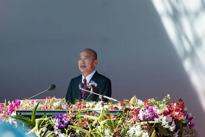 韓國瑜在國慶大會上致詞。(圖/總統府提供)