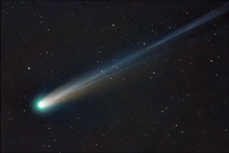 萊蒙彗星由美國萊蒙山巡天計畫於今年1月3日發現。（圖／台北市立天文科學教育館）