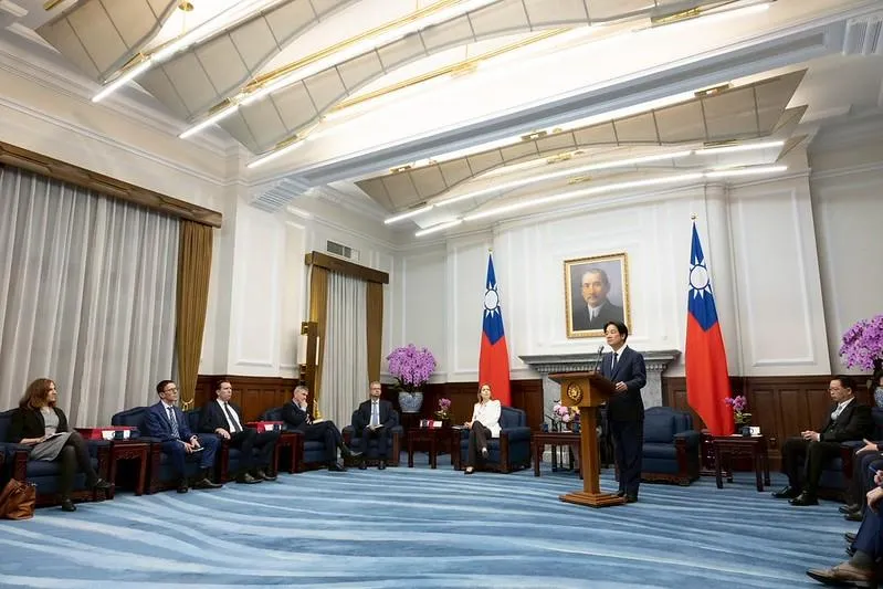 總統表示,希望未來台歐攜手努力,共同促進全球民主、和平與繁榮。(圖/總統府提供)