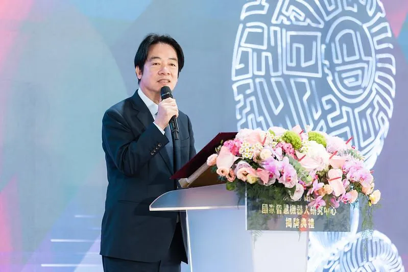 總統賴清德10日出席國家智慧機器人研究中心揭牌典禮。（圖／總統府提供）