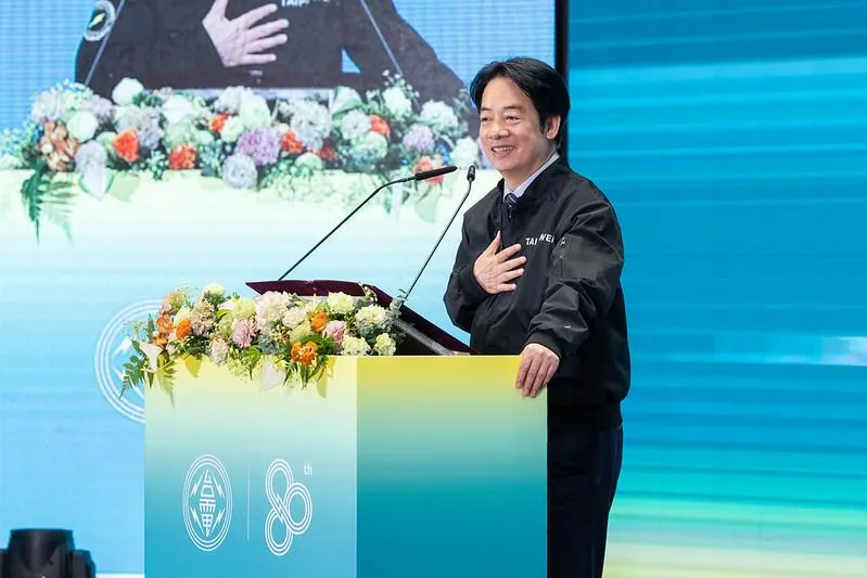 賴清德總統出席「台電80周年慶祝大會」。(總統府提供)