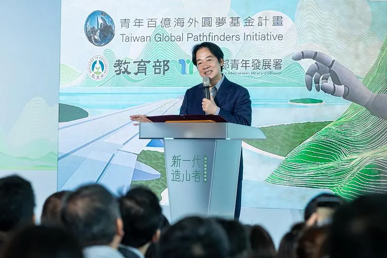 賴清德總統出席「115年度青年百億海外圓夢基金計畫高雄成果展記者會」。（圖／總統府提供）