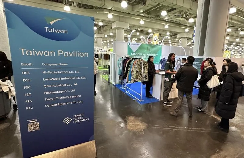 紡拓會組團參加20日至22日在紐約賈維茨會議中心（Javits Convention Center）舉行的紐約成衣布料及輔料展。（圖／中央社）