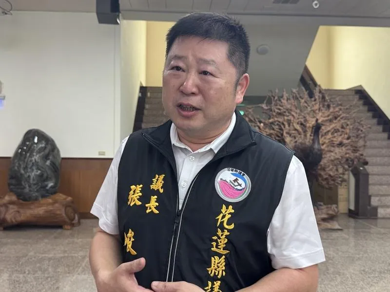 花蓮縣長參選人、議長張峻。（圖／中央社）