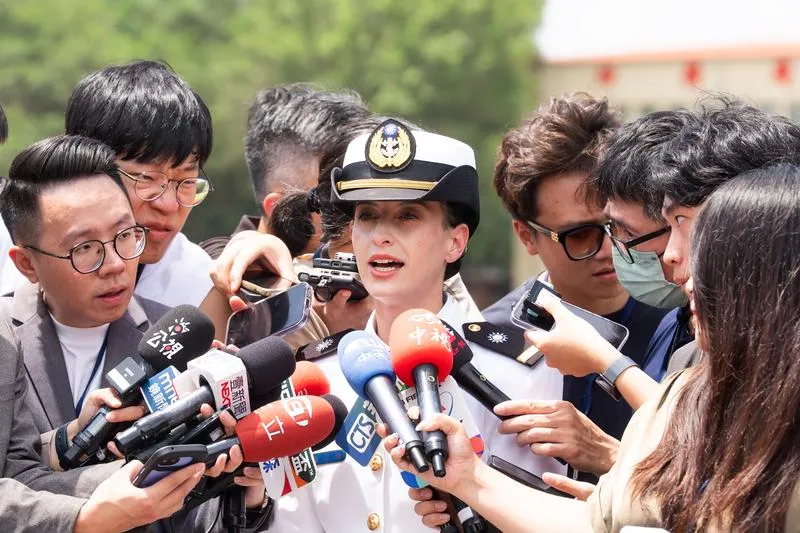 國防大學理工學院的瓜地馬拉交換生海莉珊。(圖/中央社)