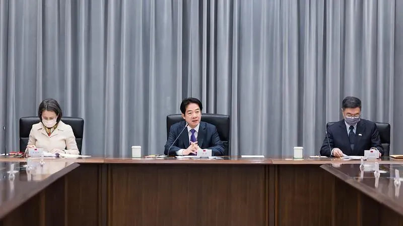 賴清德舉行國安高層會議。(圖/總統府)