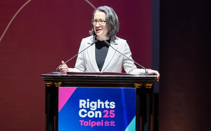 蕭美琴副總統出席「2025 RightsCon 全球數位人權大會」開幕式。（圖／總統府）