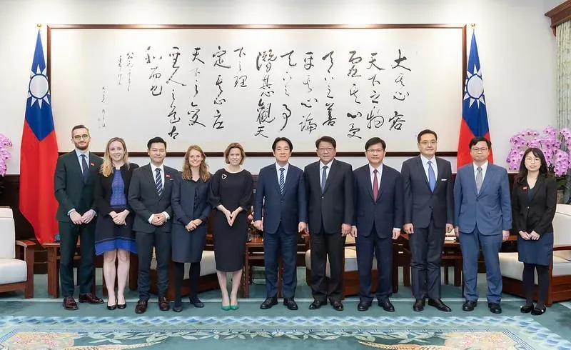 賴清德28日接見英國在台辦事處代表包瓊郁。（圖/總統府提供）