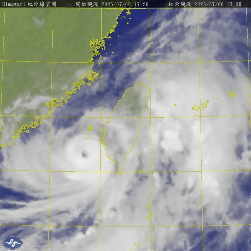 中颱丹娜絲6日已可見颱風眼，其核心與眼牆漸趨紮實。（圖／翻攝自中央氣象署官網）