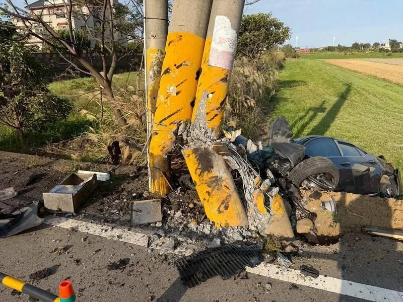 車禍現場。（圖／警方提供）