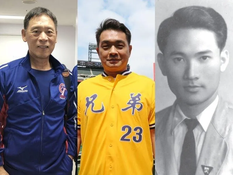 台灣棒球名人堂公布2026年當選名人,已故教頭李來發(左)、中華職棒中信兄弟二軍總教練彭政閔(中)、「台灣體大棒球之父」林國輝(右)入選。(圖取自中央社檔案照片、台灣身體文化學會官網bodyculture.org.tw/)